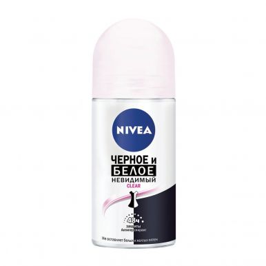 Nivea антиперспирант шариковый женский Невидимая Защита для черного и белого/CLEAR, 50 мл розовый