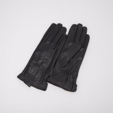 Перчатки женские с подкладом шерсть цв.черный р.6,5 4657559