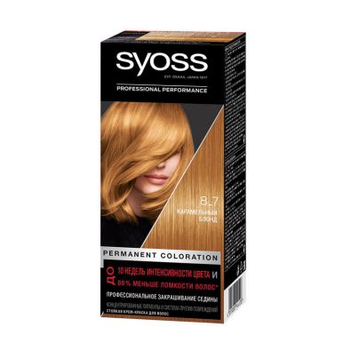 Syoss Стойкая крем-краска для волос Color, 8-7 Карамельный Блонд , 115 мл