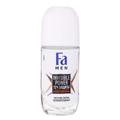 Fa Шариковый дезодорант мужской Invisible power, освежающий аромат, 72 ч, 50 мл
