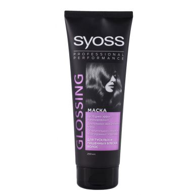 Syoss Маска Glossing, для тусклых и лишенных блеска волос, многогранное сияние, 250 мл