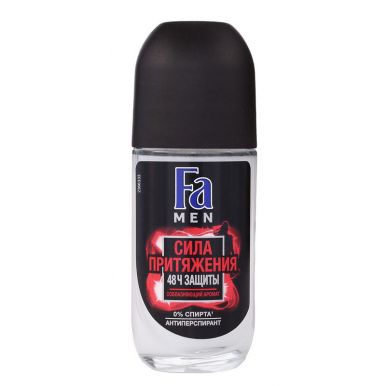 Fa Шариковый дезодорант мужской Сила притяжения, соблазняющий аромат, 48 ч, 50 мл
