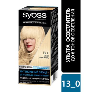 Syoss Осветлитель для волос, 13-0 Ультра, без желтизны, 115 мл + 20 г