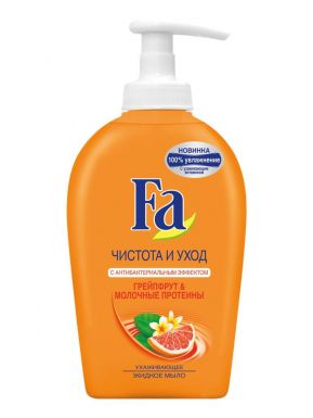 Fa Жидкое мыло Чистота и Свежесть, аромат апельсина, освежающее и ухаживающее, 250 мл