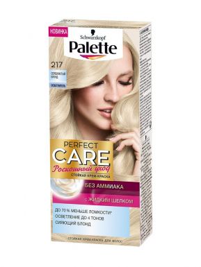 Palette PERFECT CARE краска 217 Серебристый блонд