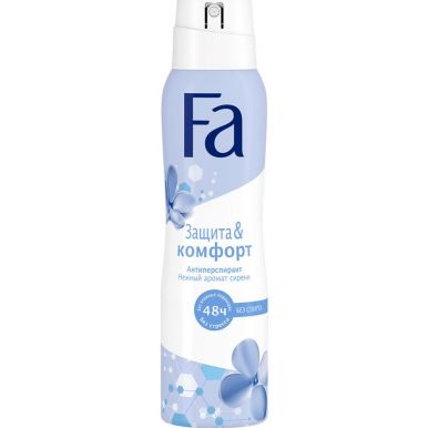 Fa Аэрозоль дезодорант Защита & Комфорт, нежный аромат сирени, 48 ч, 150 мл