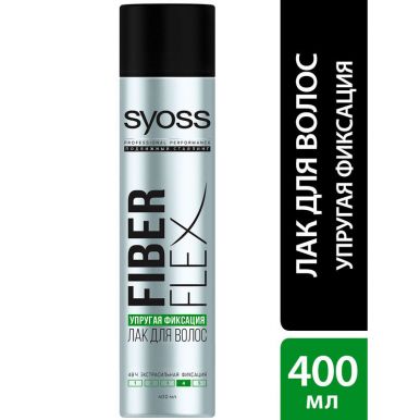 Syoss Лак для укладки волос FiberFlex, упругая фиксация, без склеивания, быстрое высыхание, экстрасильная фиксация 4, 400 мл