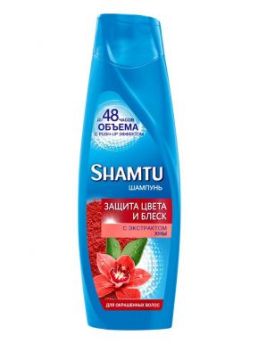 Shamtu шампунь Защита Цвета и блеск с экстрактом хны, 360 мл