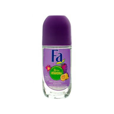 Fa Шариковый дезодорант Ритмы Бразилии, с ароматом ночного жасмина, 24 ч, ночи Ипанемы, 50 мл