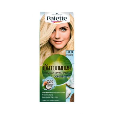 Palette Naturals Стойкая крем-краска для волос, L8-0 Интенсивный осветлитель, без аммиака, с фруктовым ароматом, 110 мл + 20 г