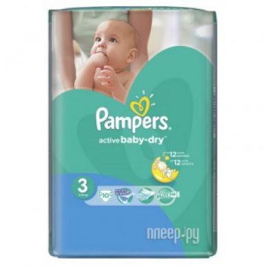 PAMPERS подгузники Active Baby-Dry 3 Midi (5-9 кг) Микро упаковка 10шт__