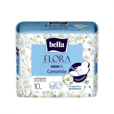 BELLA Flora прокладки впитывающие с экстрактом ромашки 10шт