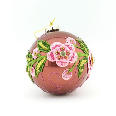 Шар 12см кружевной цв.розовый ACT504760