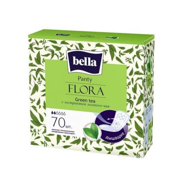 BELLA Panty flora прокладки ежедневные с экстрактом зеленого чая 70шт