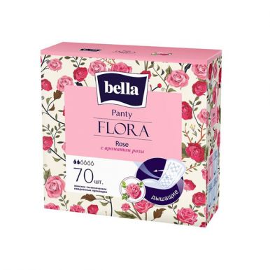 BELLA Panty flora прокладки ежедневные с ароматом розы 70шт