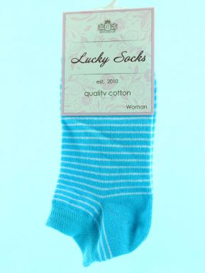 Lucky socks 0072-Нжг носки женские, голубой, размер: 21