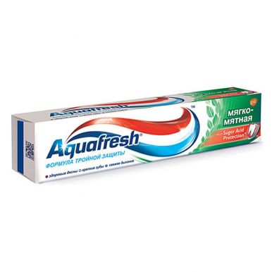 Aquafresh зубная паста Total Care мягко-мятная, 125 мл зеленая
