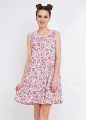 Clever Платье женское 170-50-XL, розовый-молочный, артикул: LDR21-899