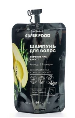 CAFE MIMI SF шампунь д/волос укрепление и рост авокадо и розмарин 100мл мяг.уп.
