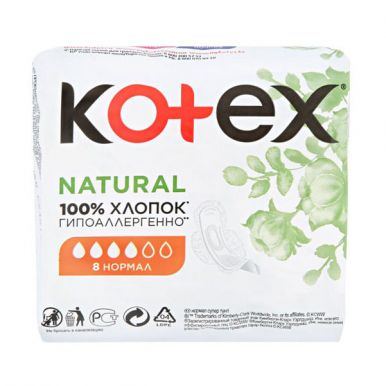 Kotex Natural прокладки Normal, 8 шт