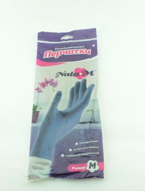 Перчатки резиновые NataM хозяйственные, размер; M