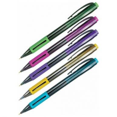 BERLINGO ручка шариковая автомат sI-400 color цв.синий 0,7мм CBm_70500
