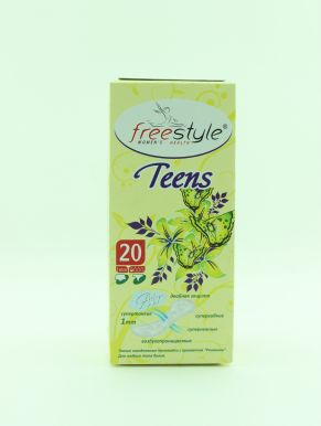FREE STYLE Teens прокладки ежедневные тонкие с ароматом ромашки 20шт