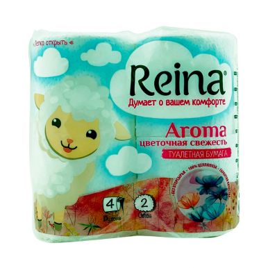 REINA Aroma бумага туалетная цветочная свежесть 2сл. 4рулона