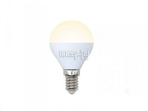 Лампа VOLPE Optima светодиодная матовая LED-G45-8W/WW/E14/FR/O.Форма "шар, теплый белый свет, карто
