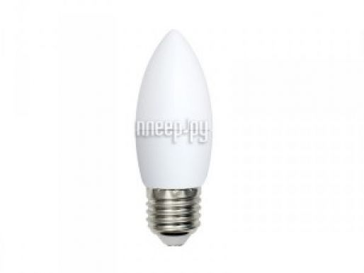 Лампа VOLPE Optima светодиодная матовая LED-C37-6W/WW/E27/FR/O Форма "свеча", картон.