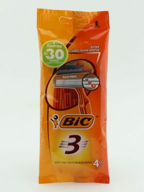 Bic набор бритв без сменных картриджей BIC Sensitive 3, 4 шт