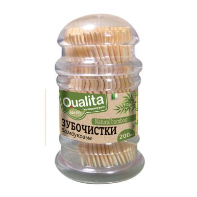 Qualita зубочистки бамбуковые, 200 шт