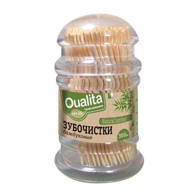 Qualita зубочистки бамбуковые, 300 шт
