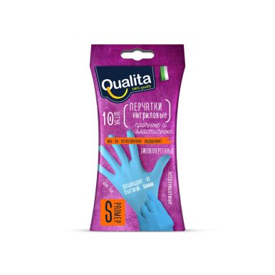 Qualita перчатки нитриловые, 10 шт, размер: S