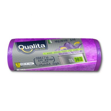 Qualita пакеты для мусора 35л, 30 шт с ушками
