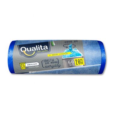 Qualita пакеты для мусора 60л, 20 шт