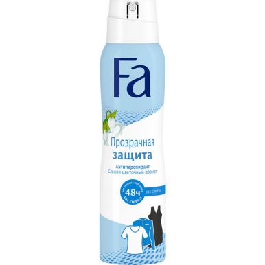 Fa Аэрозоль дезодорант-антиперспирант Прозрачная защита, свежий цветочный аромат, 48 ч, 150 мл