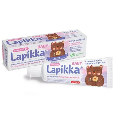 Lapikka Baby зубная паста Бережный уход с кальцием и календулой, 45 г
