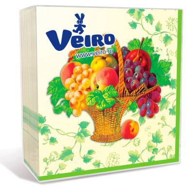 Салфетки Linia Veiro, 3-х слойные 33x33 см, цвета в ассортименте, 20 листов