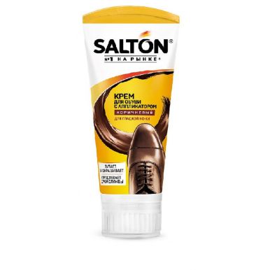 Salton крем для обуви в тубе с апликатором, цвет: коричневый, 75 мл