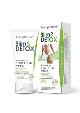 Compliment Slim & Detox крем-маска сжигатель жира, для интенсивного похудения, 200 мл