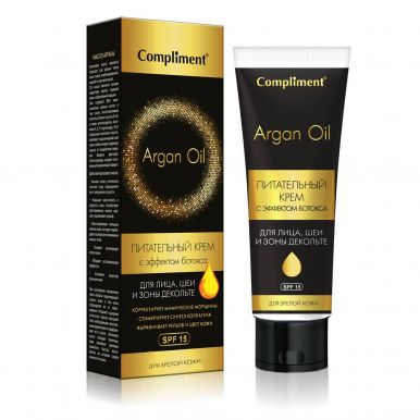 Compliment Argan Oil питательный крем с эффектом ботокса для лица, шеи, зоны Декольте для зрелой кожи, 50 мл
