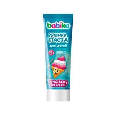 BABIKO паста зубная детская kids story клубничное мороженное 75мл 4253