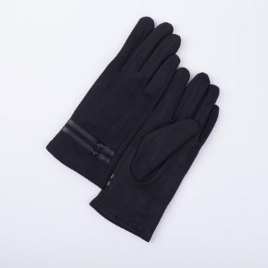 Перчатки женские безразмерные с утеплителем цв.черный 5161933