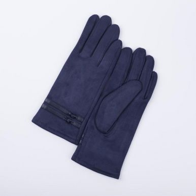 Перчатки женские безразмерные с утеплителем цв.синий 5161935