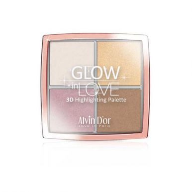 ALVIN D`OR пудровый хайлайте glow in love 3d highlightting palette hl-06 20г