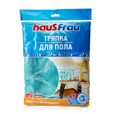 Haus Frau тряпка из микрофибры для пола 50x60 см, 1 шт