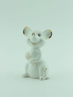Сувенир "Мышонок с цветком" 9х5х5 см. (В3801 (60))
