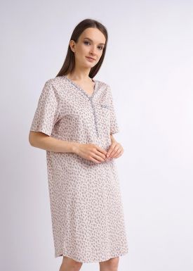 CLEVER платье женское LDR12-977 св.бежевый-серый р.170-46/M