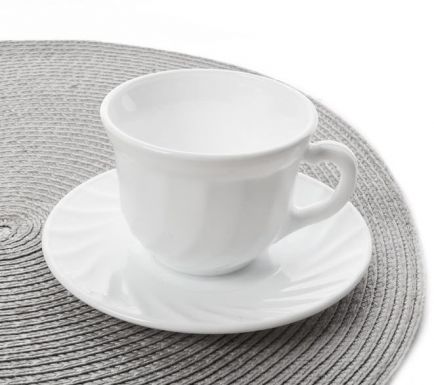 Набор чайный цв.белый 12пр.: чашка 190мл 6шт, блюдце 14см 6шт XWB190HP55-6
